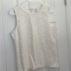 J Crew Scalloped Tank Top